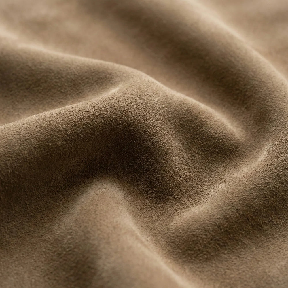 Soft brown suede, folded