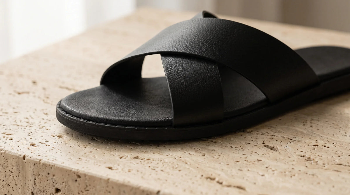 Close-up of The Cove Sandals footbed and sole
