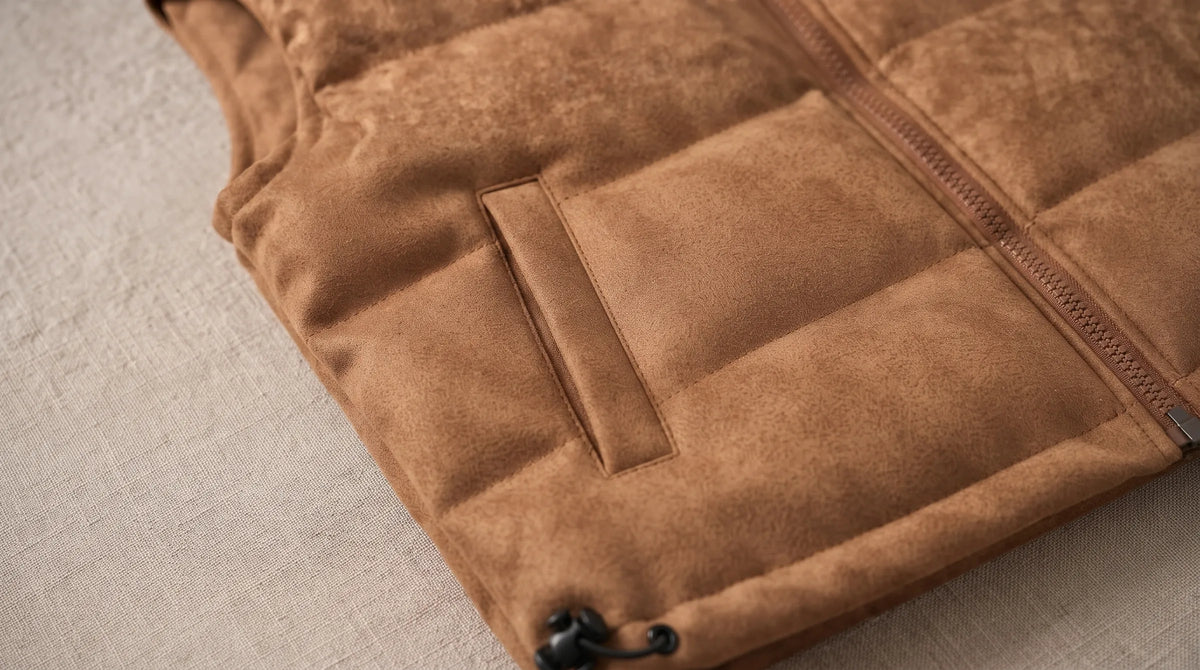 Hills Brown Padded Gilet pocket