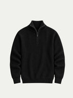 Como Black Half-Zip Knit
