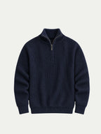 Como Navy Half-Zip Knit
