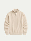 Como Beige Half-Zip Knit