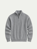 Como Gray Half-Zip Knit