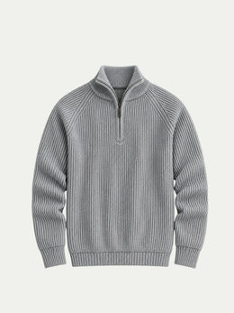 Como Gray Half-Zip Knit