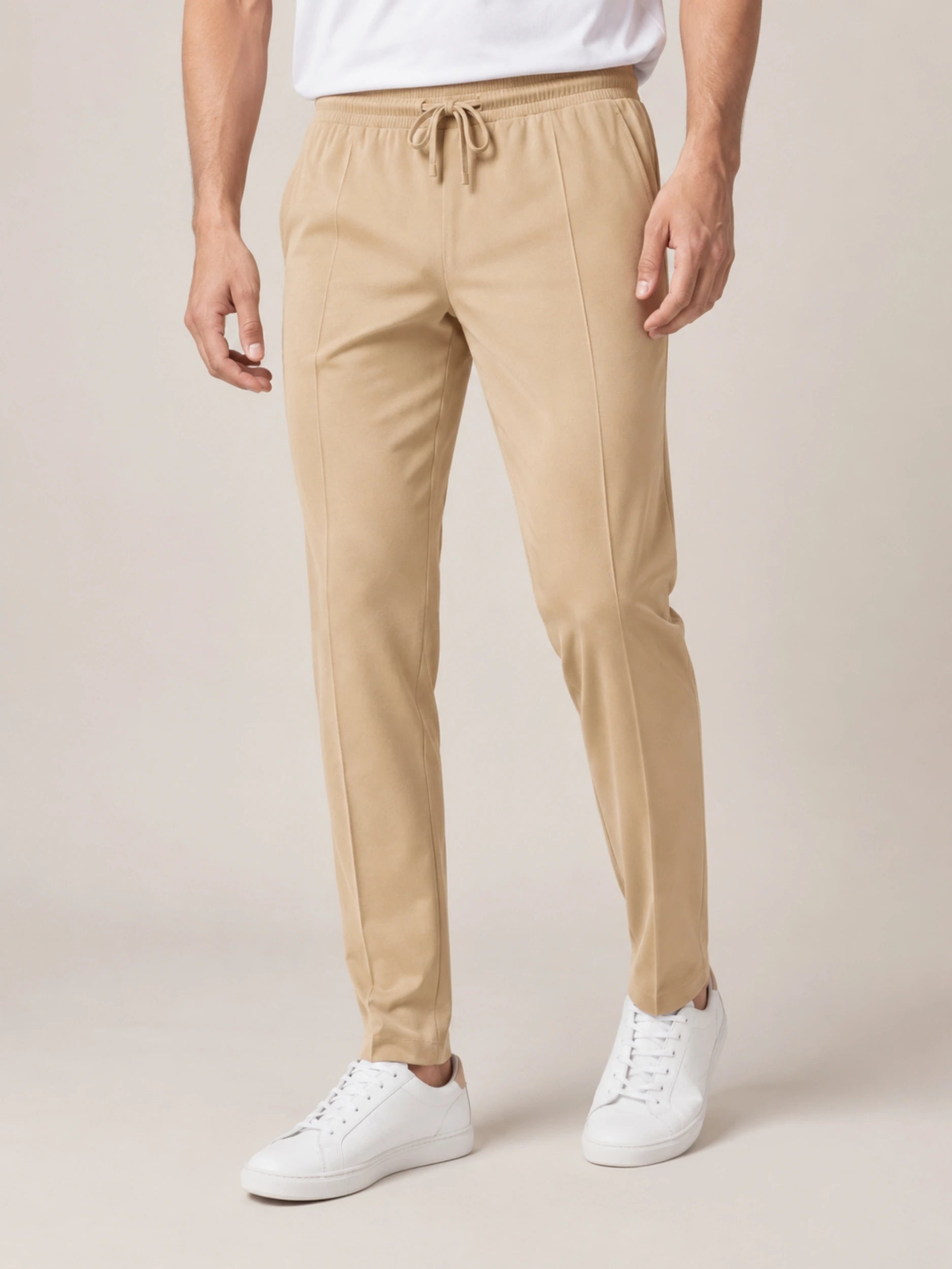 Beige Drawstring Yacht Trousers