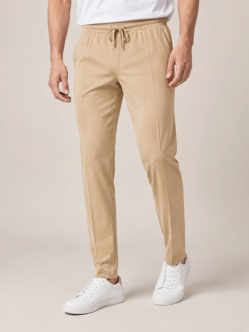 Beige Drawstring Yacht Trousers