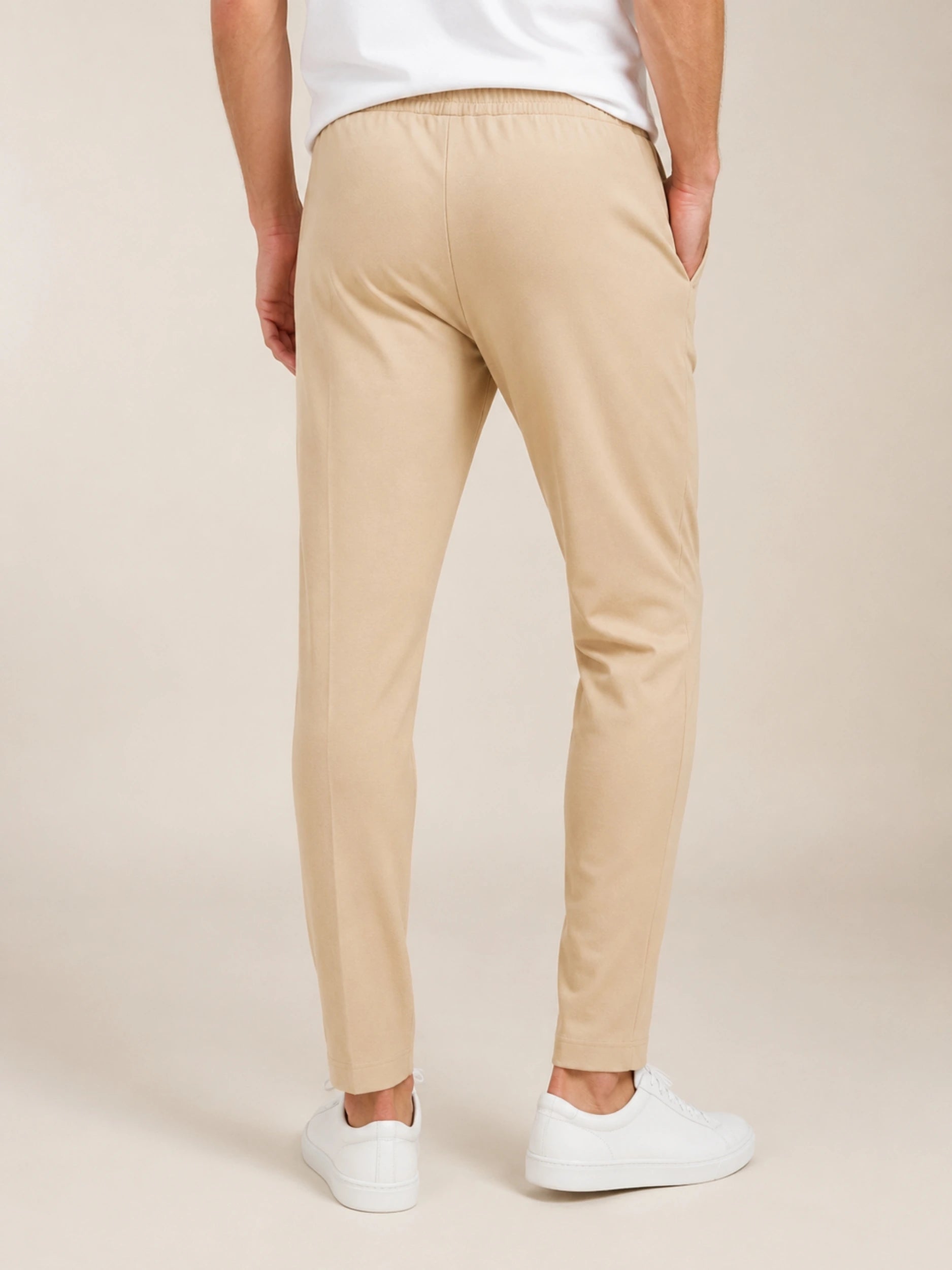 Beige Drawstring Yacht Trousers