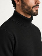 Riva Black Roll-Neck