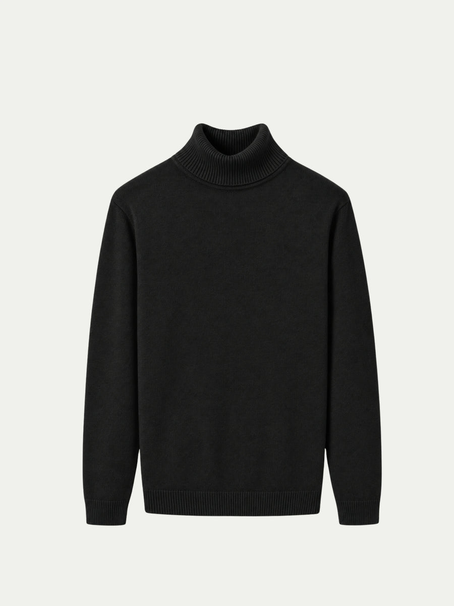 Riva Black Roll-Neck