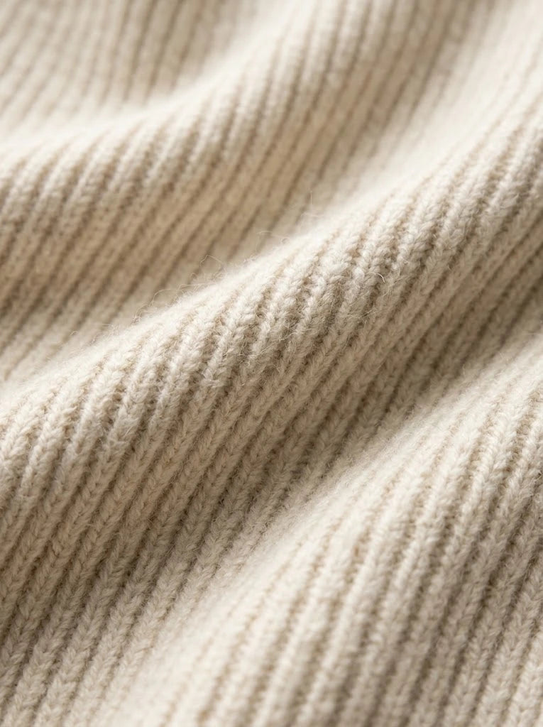 Como Beige Half-Zip Knit