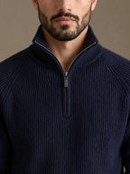 Como Navy Half-Zip Knit