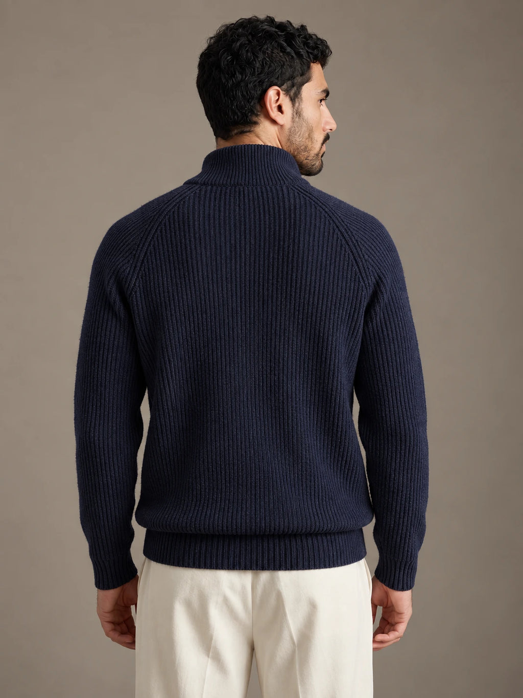 Como Navy Half-Zip Knit