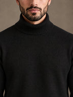 Riva Black Roll-Neck