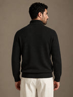 Riva Black Roll-Neck