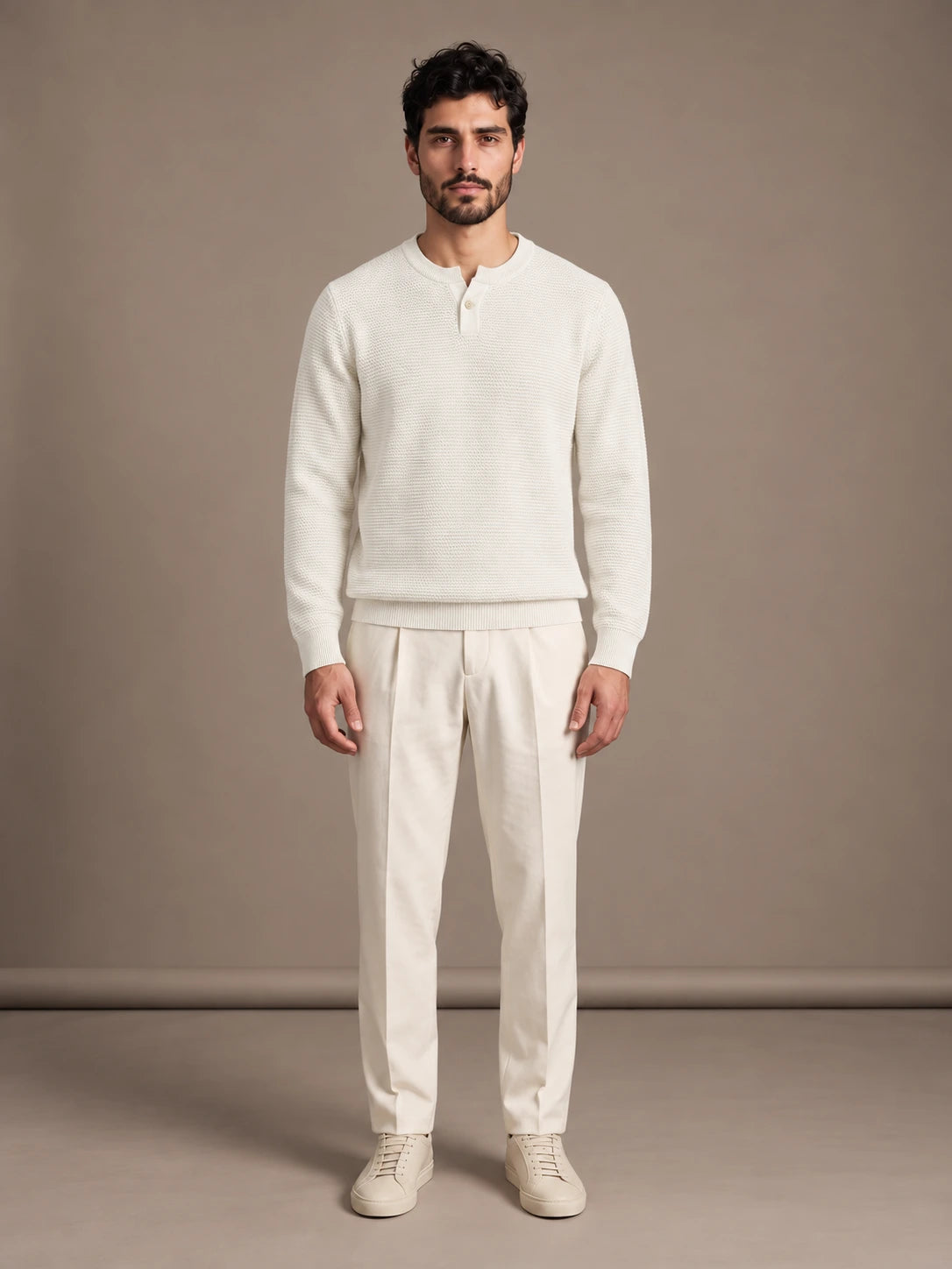 Lerici White Knitted Sweater