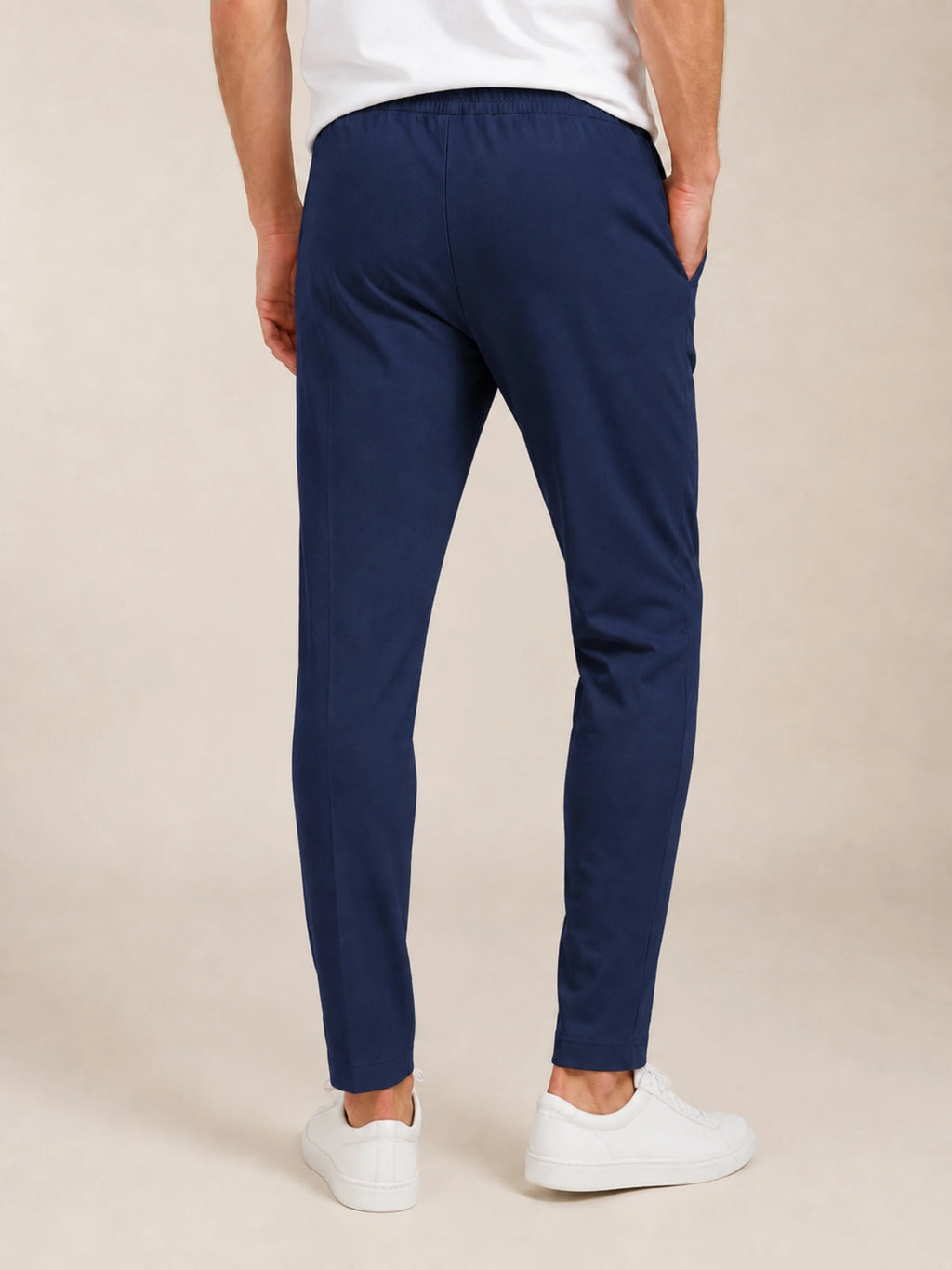 Navy Blue Drawstring Yacht Trousers