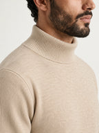 Riva Beige Roll-Neck