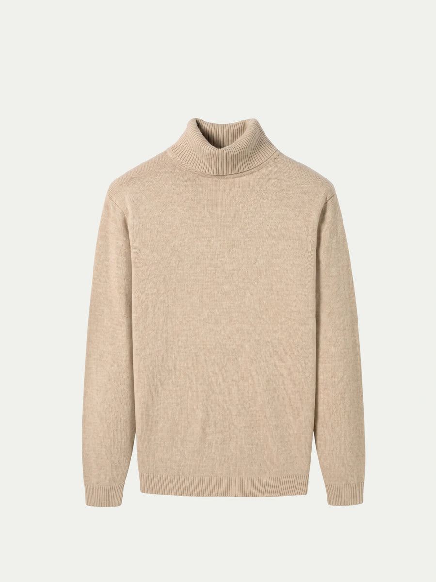 Riva Beige Roll-Neck