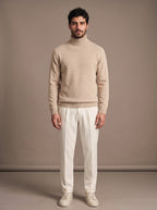 Riva Beige Roll-Neck