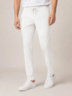 White Drawstring Yacht Trousers