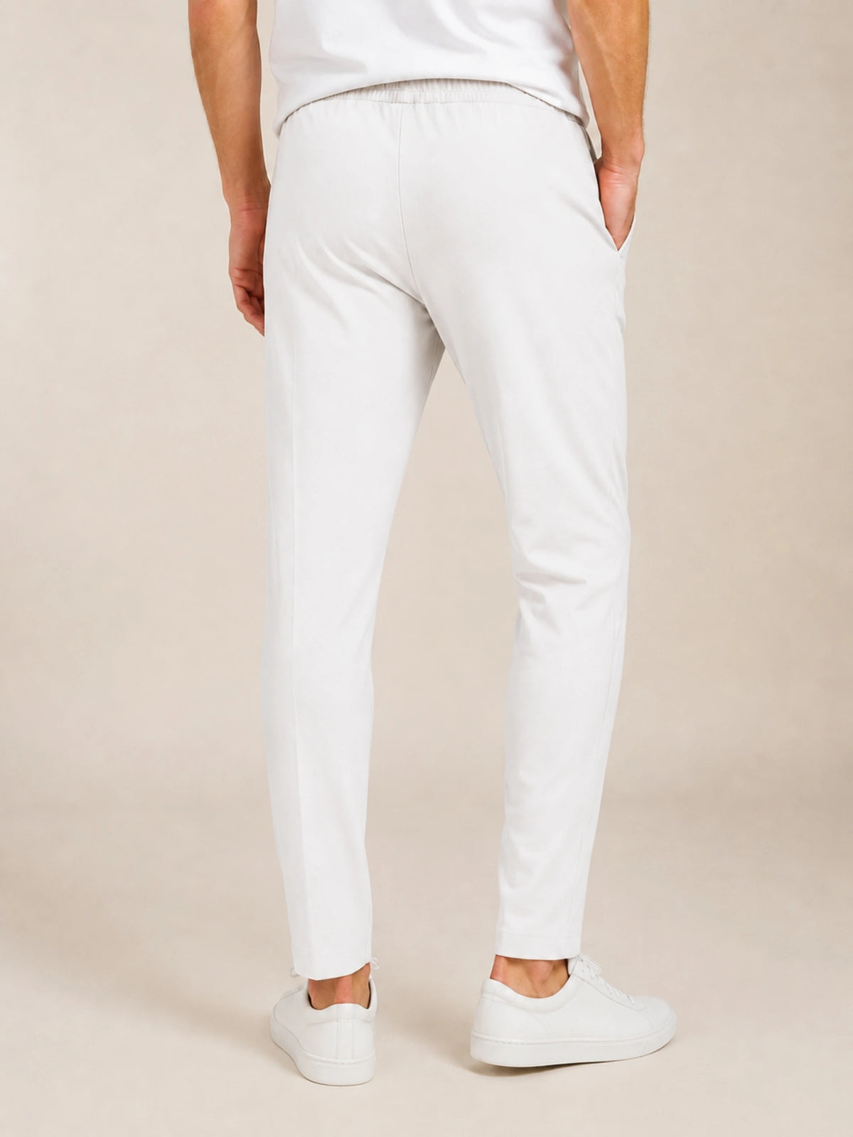 White Drawstring Yacht Trousers