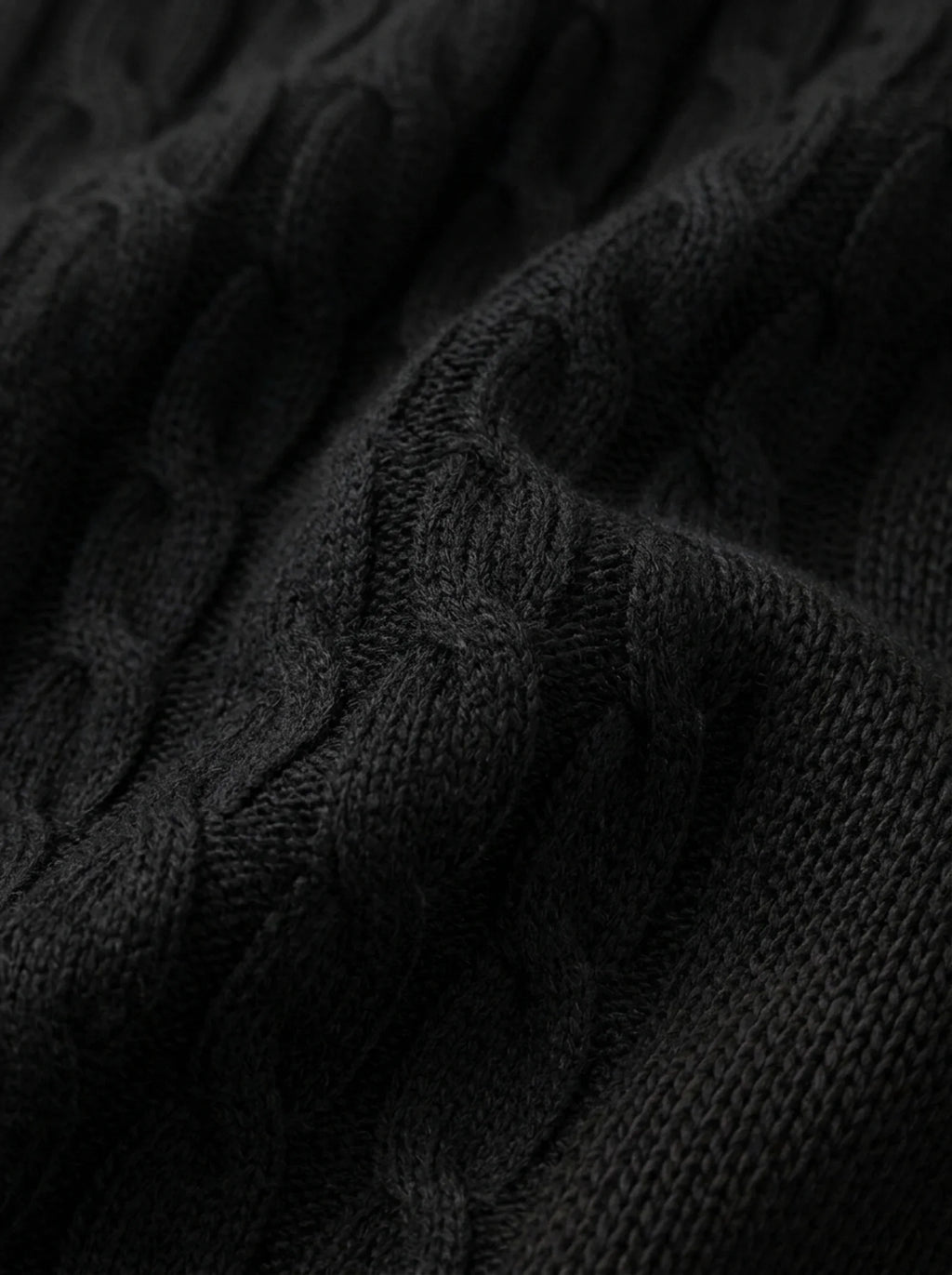 Brera Black Cable Roll-Neck