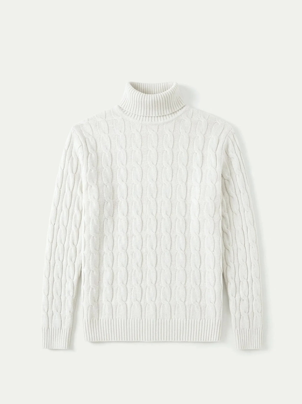 Brera Ivory Cable Roll-Neck