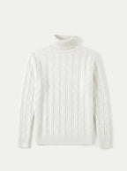 Brera Ivory Cable Roll-Neck