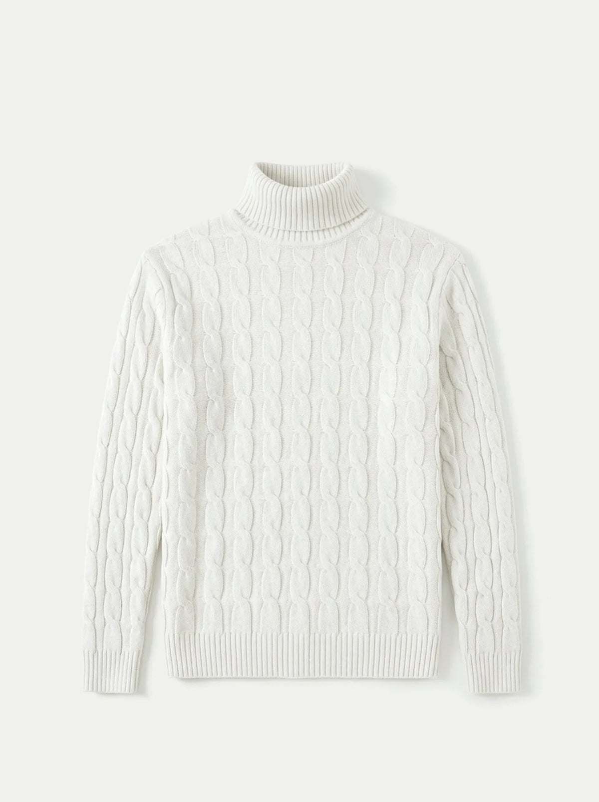 Brera Ivory Cable Roll-Neck