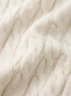 Brera Ivory Cable Roll-Neck