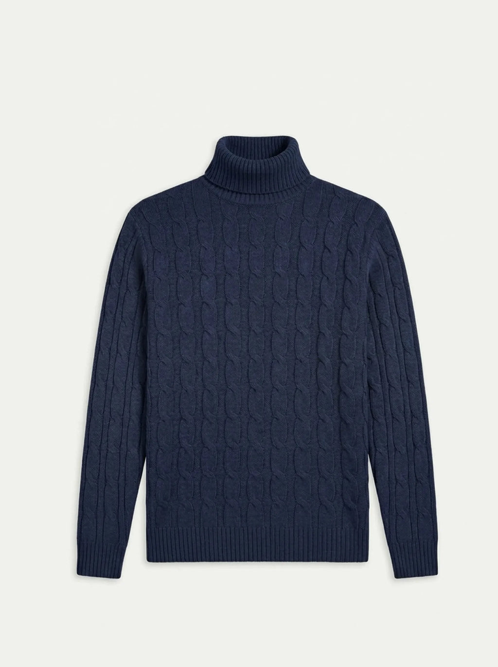 Brera Navy Cable Roll-Neck