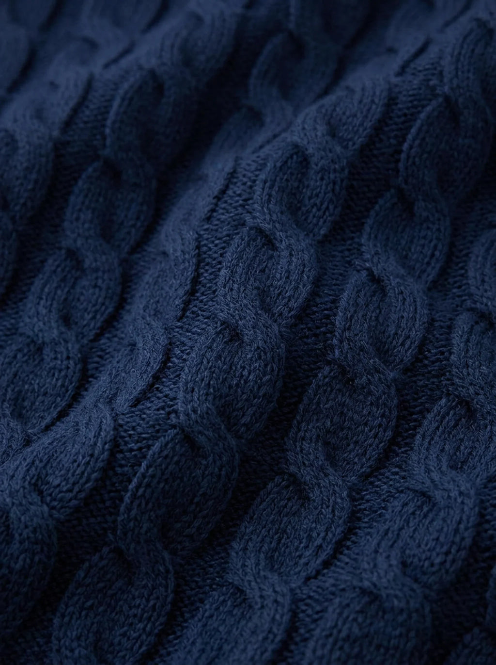 Brera Navy Cable Roll-Neck