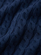 Brera Navy Cable Roll-Neck