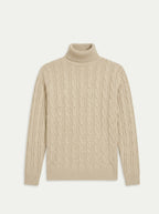 Brera Sand Cable Roll-Neck