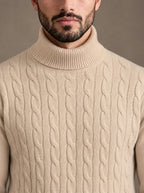 Brera Sand Cable Roll-Neck