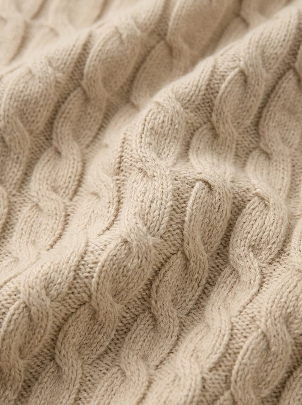 Brera Sand Cable Roll-Neck