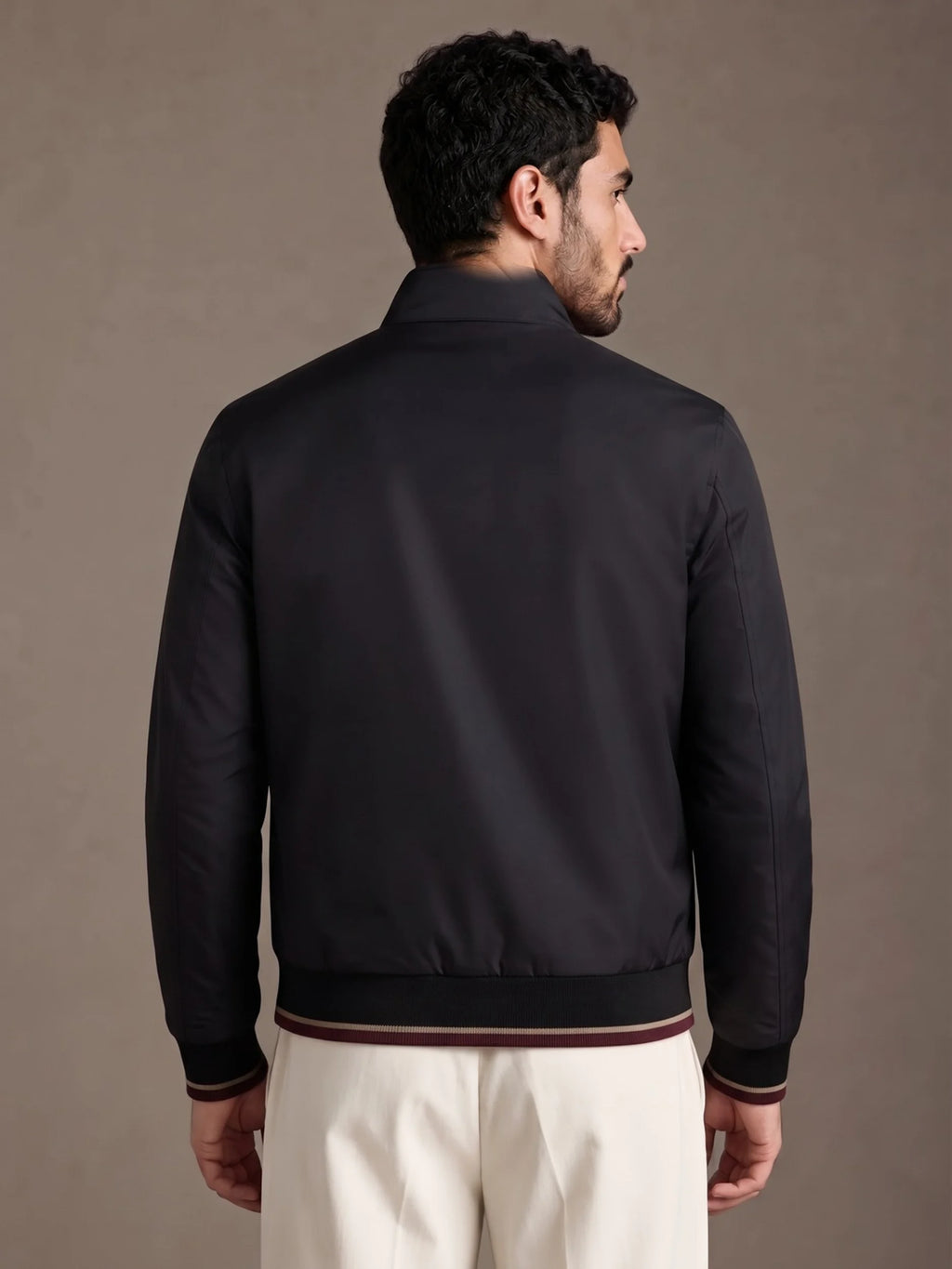 Back view of the Camogli Black Casual Jacket