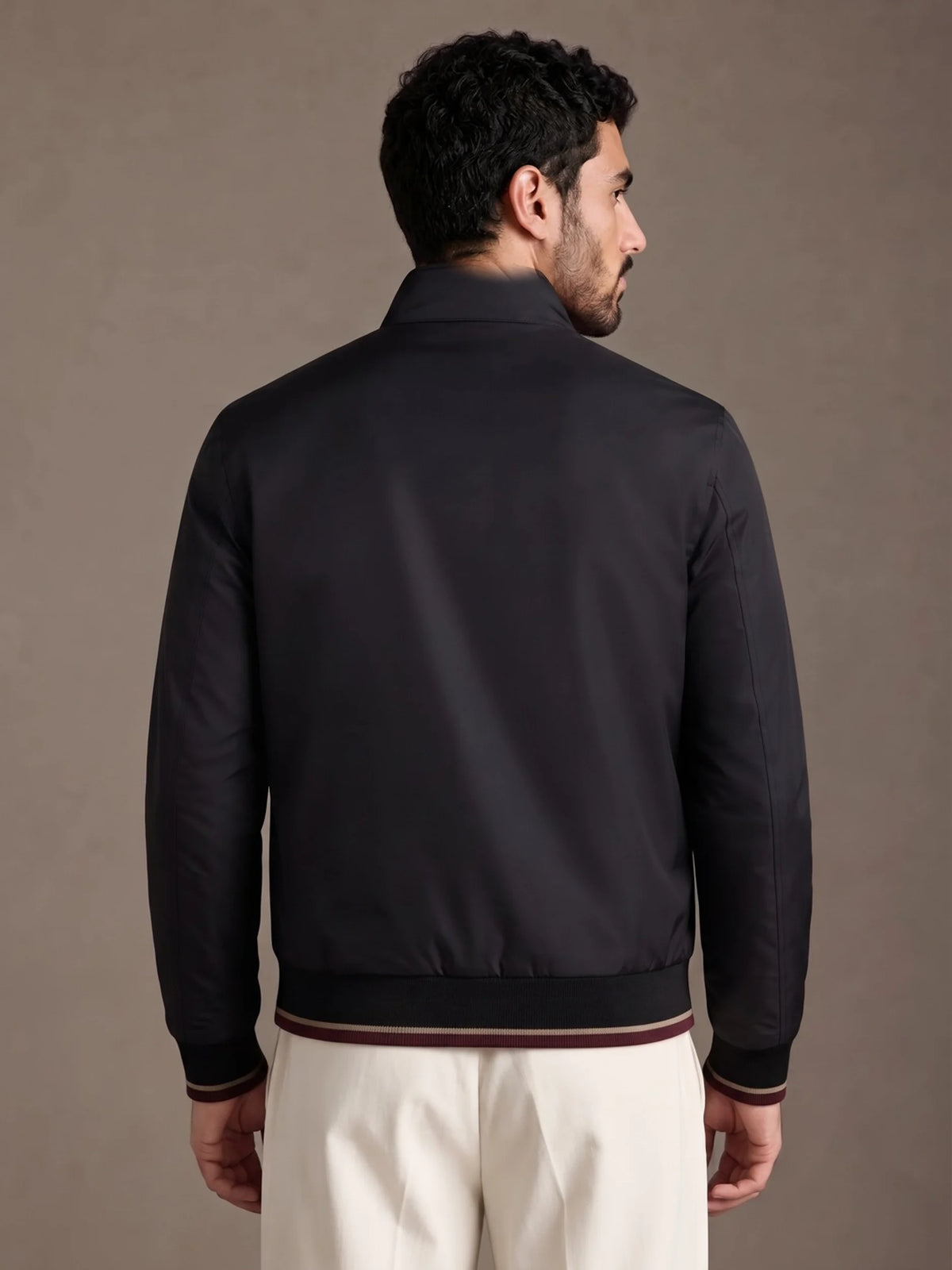 Back view of the Camogli Black Casual Jacket