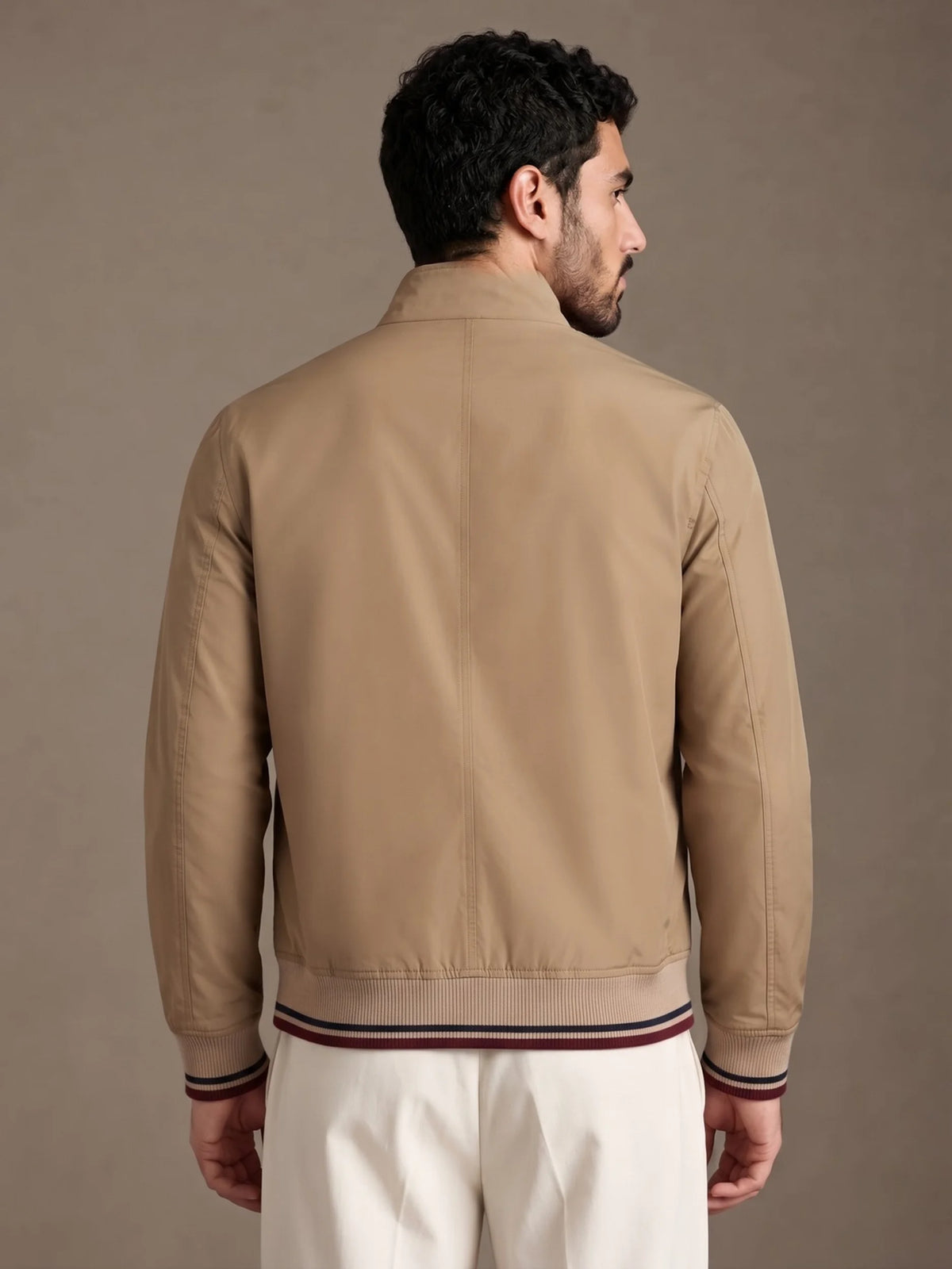 Back view of the Camogli Khaki Casual Jacket
