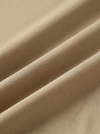 Close detail of the khaki woven shell