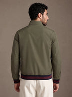 Back view of the Camogli Olive Casual Jacket