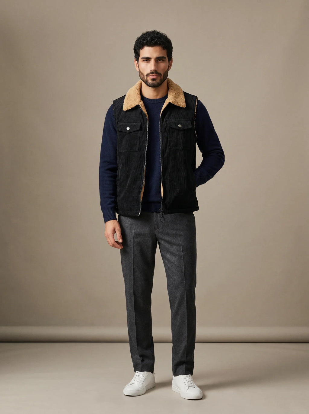 Cortina Black Reversible Gilet