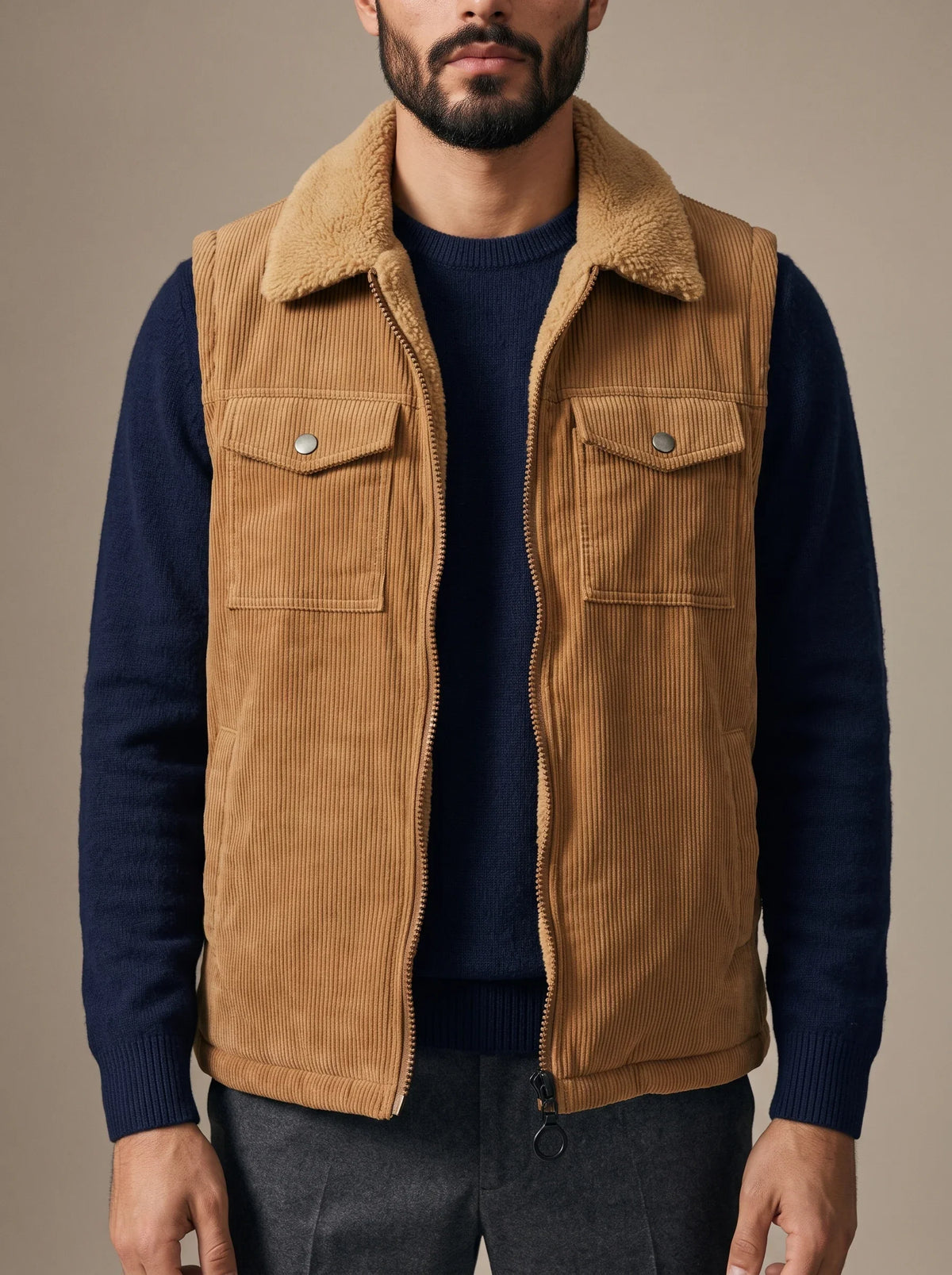 Cortina Caramel Reversible Gilet