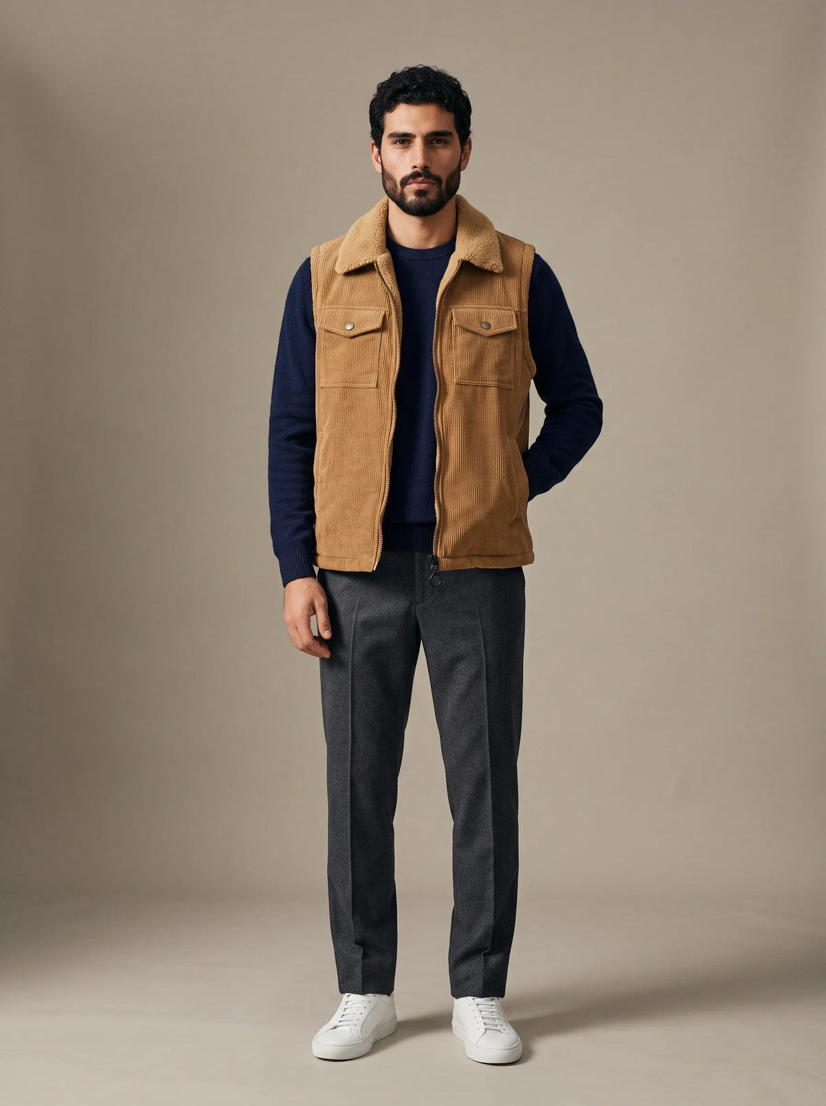 Cortina Caramel Reversible Gilet