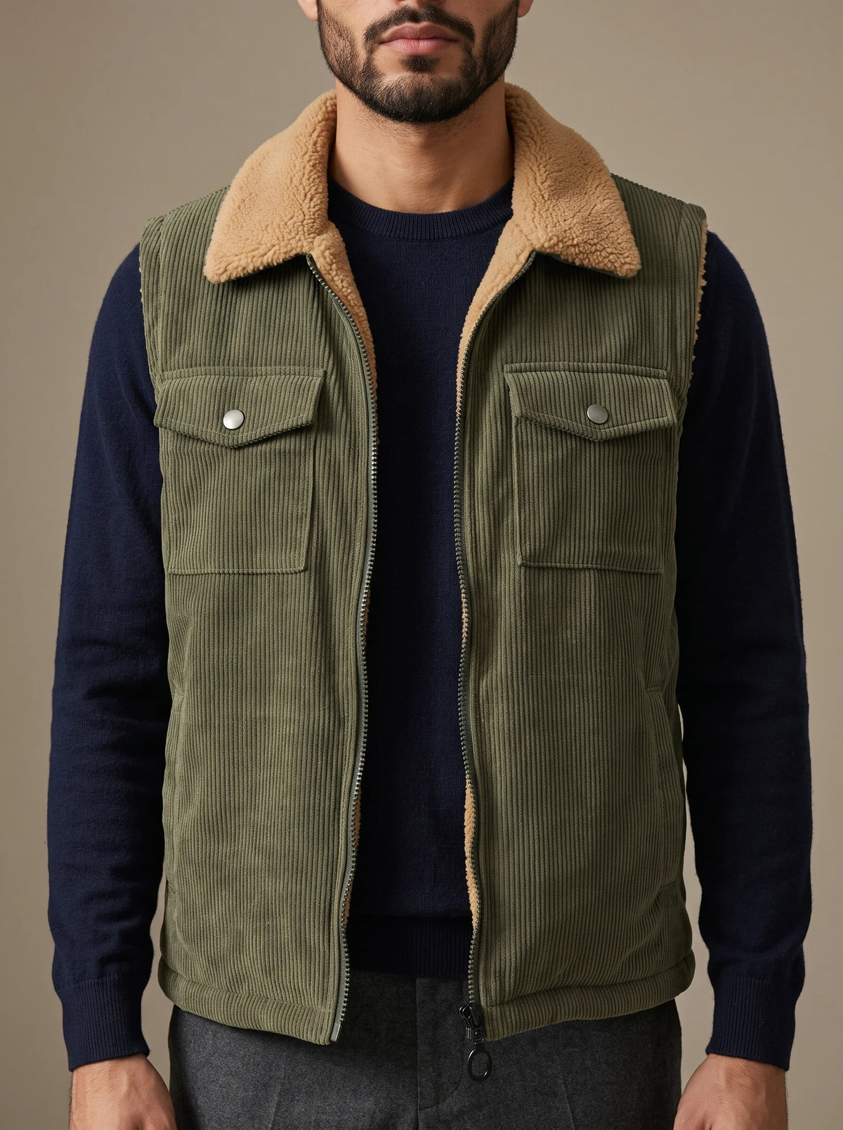 Cortina Olive Reversible Gilet