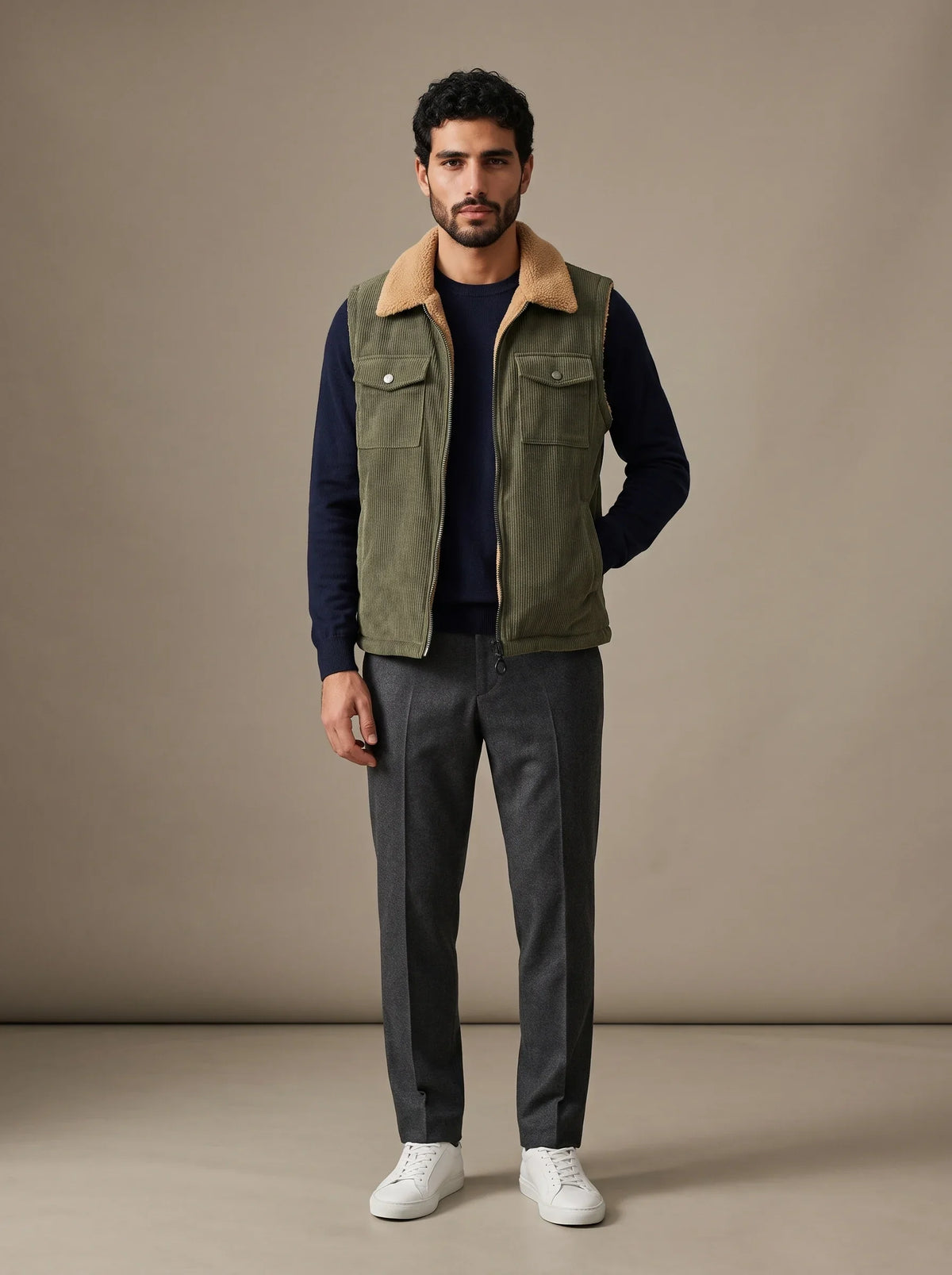 Cortina Olive Reversible Gilet