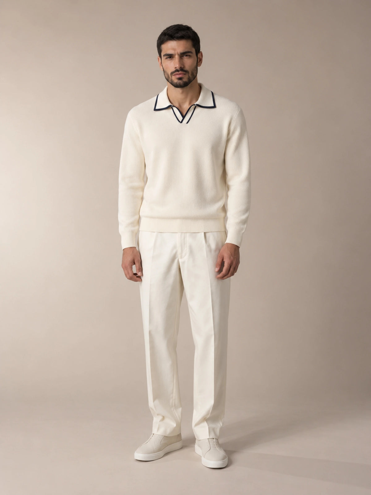 Cream Tipped Polo