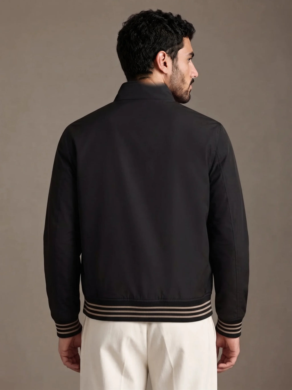 Back view of the Lavagna Black Casual Jacket