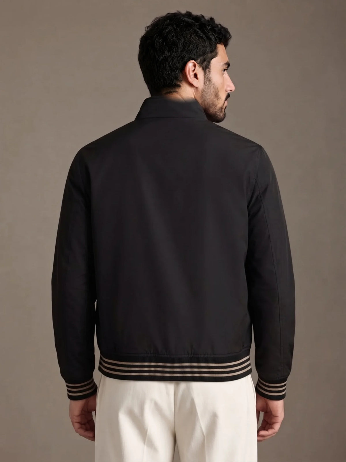 Back view of the Lavagna Black Casual Jacket