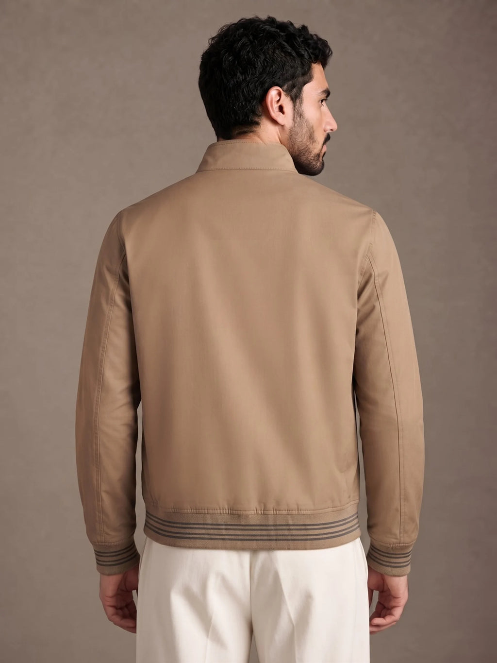 Back view of the Lavagna Khaki Casual Jacket